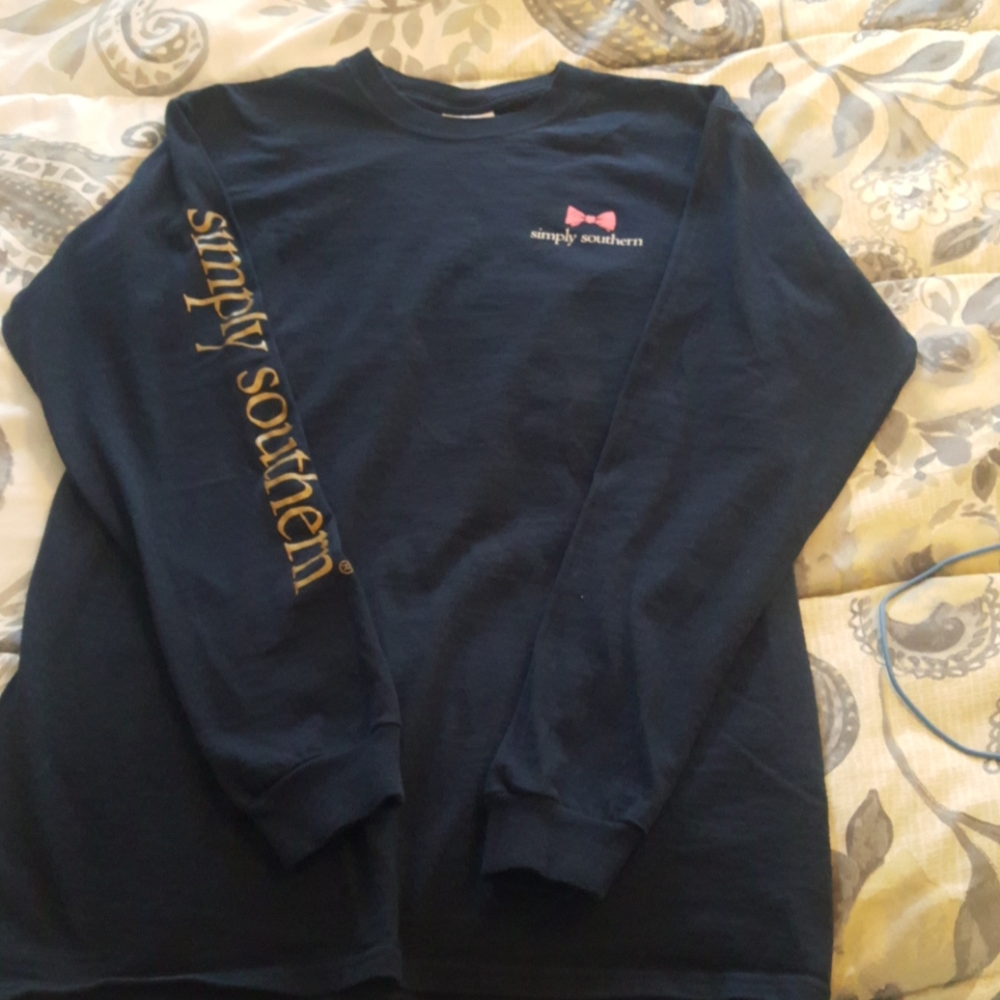 Simply Southern long sleeve navy t-shirt